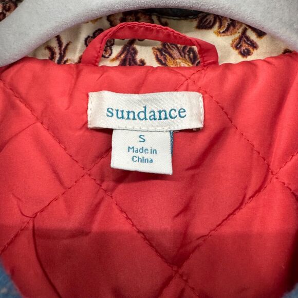 Sundance Jacket Womens S Plaid Blue Rolaine Quilted Lined Patch Pocket Button - Picture 2 of 16